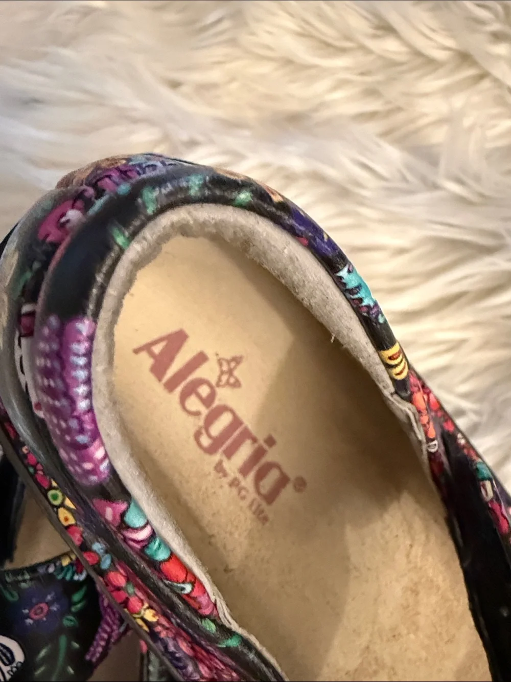 Alegria Black Multicolor Floral & Skull Mary Jane Shoes
